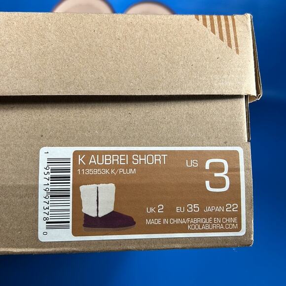 Koolaburra by Ugg Kids Aubrei Short Cold-Weather Plum - 3 - New in box - Picture 9 of 9